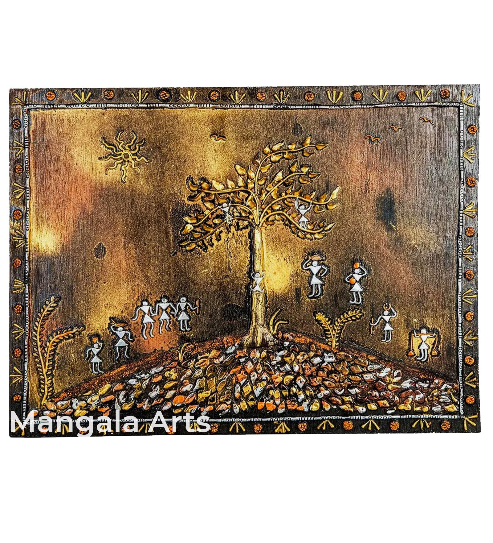 People Warli Artwork Wall Hanging Wall Decor