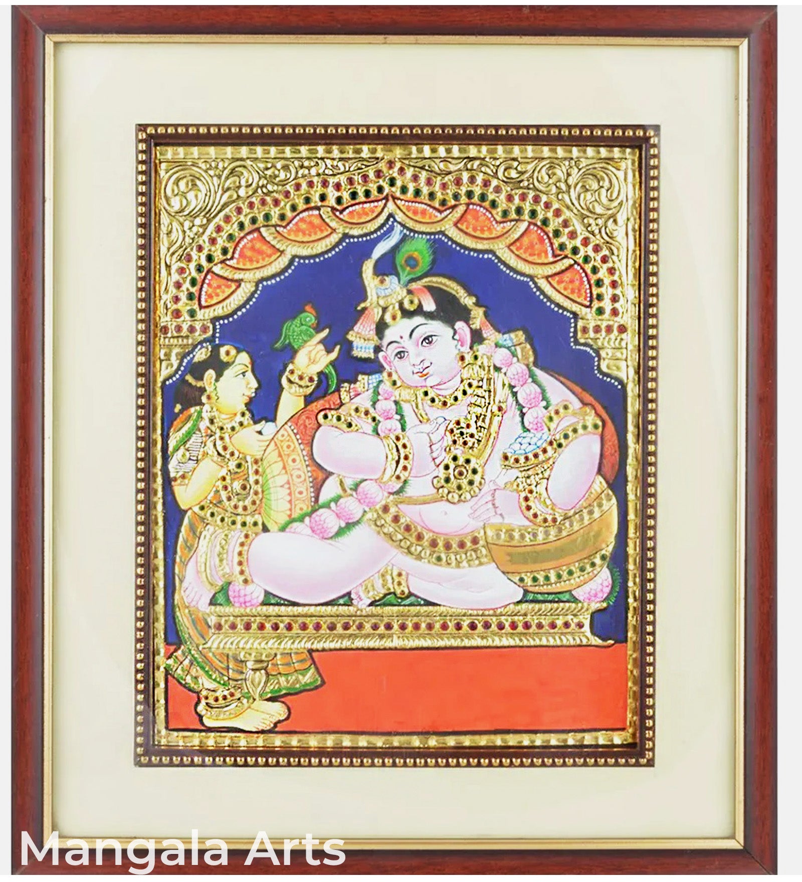 Pot Butter Krishna Tanjore Painting