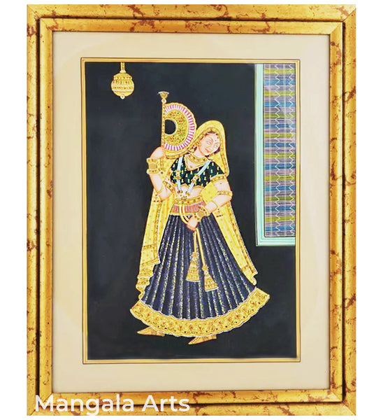 Queen Paper Gold Paint Tanjore Painting