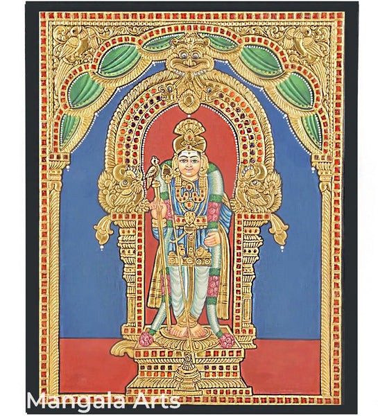 Raja Alangara Murugan Tanjore Painting