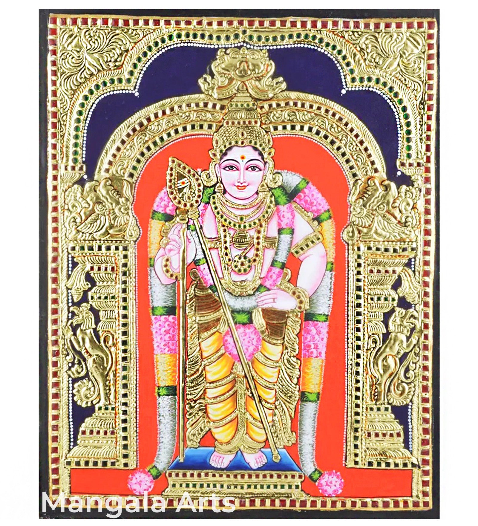 Raja Alankaram Murugan Tanjore Painting