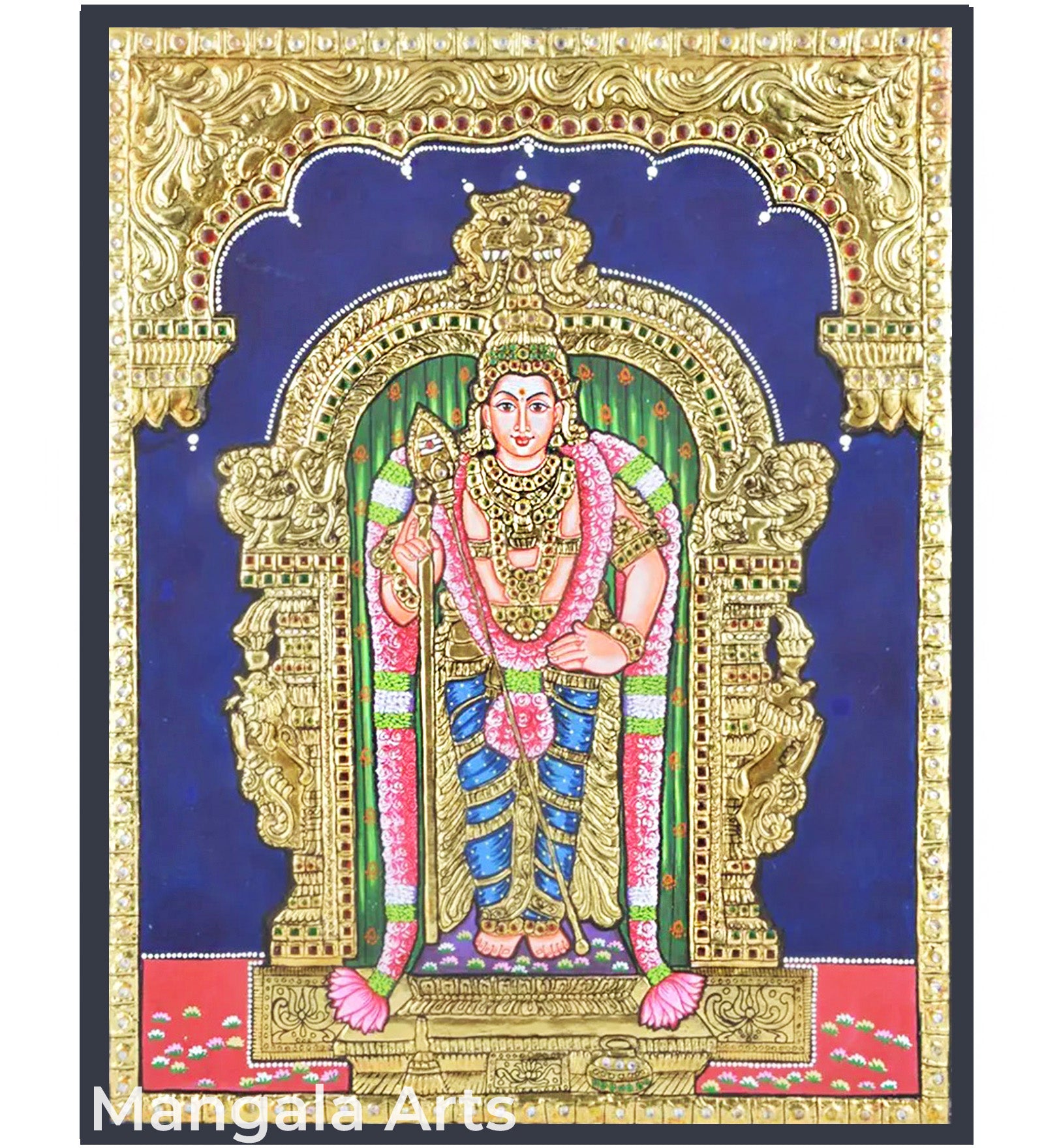 Raja Alankaram Murugan Tanjore Paintings