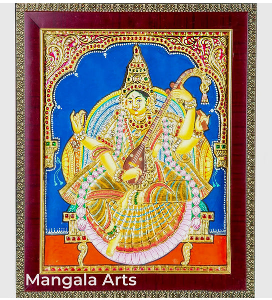 Saraswathi Tanjore Painting