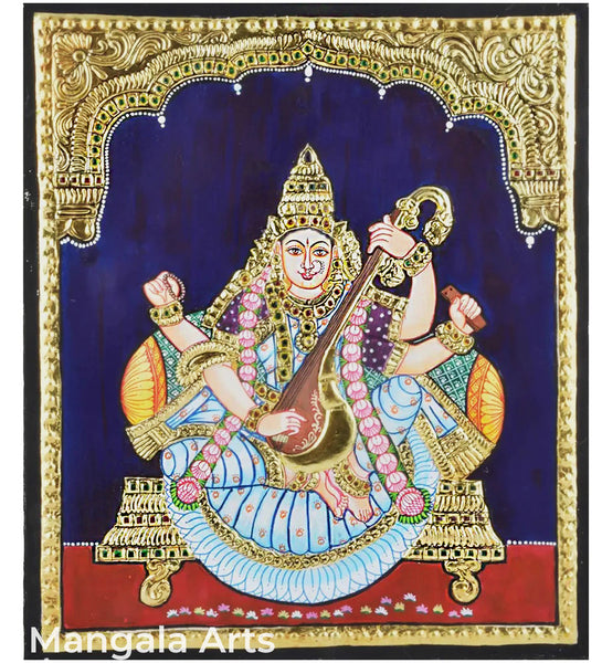 Saraswathi Tanjore Painting