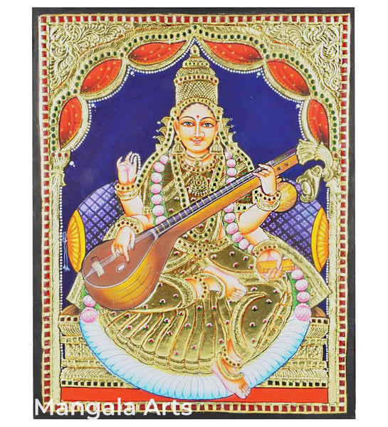 Saraswathi Tanjore Painting