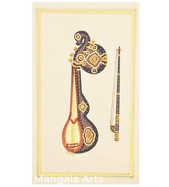 Veenai Paper Gold Paint Tanjore Painting