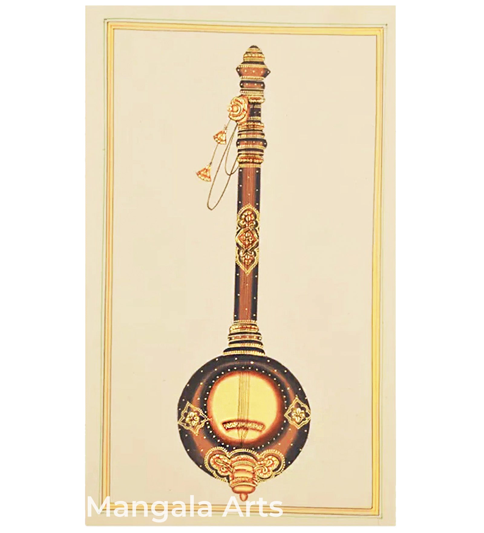 Thambura Paper Gold Paint Tanjore Painting