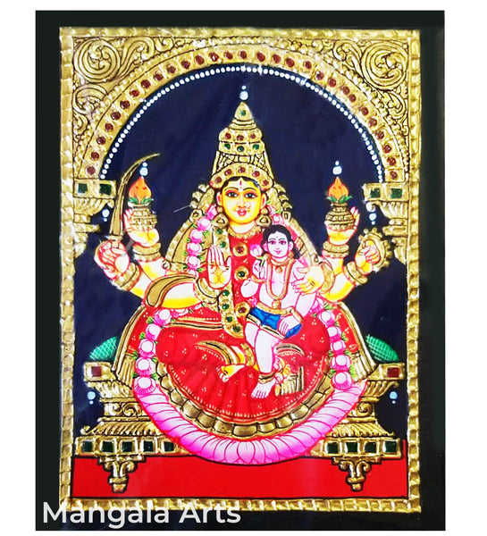 Ashta Lakshmi - Santhana Lakshmi Tanjore Painting