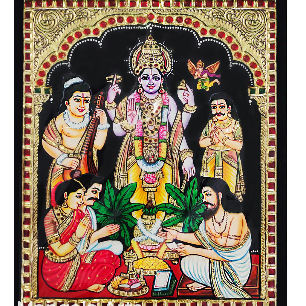 Sathyanarayanan Tanjore Painting