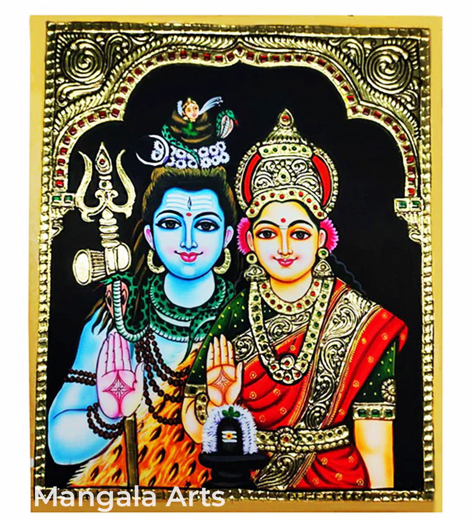 Sivan Parvathi Tanjore Painting