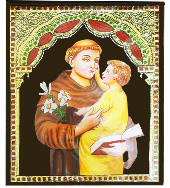 St. Antony Tanjore Painting