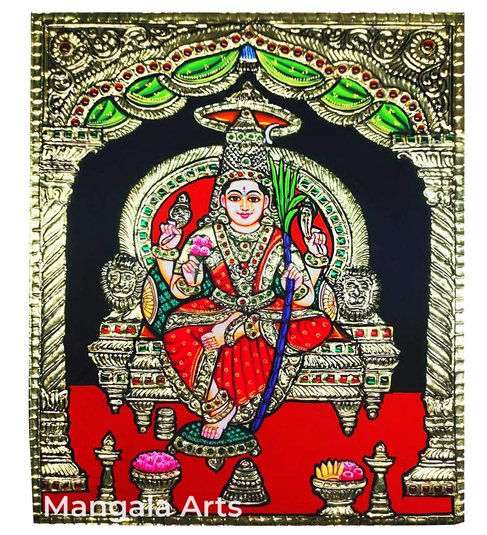 Lalithambikai Lakshmi Tanjore Painting