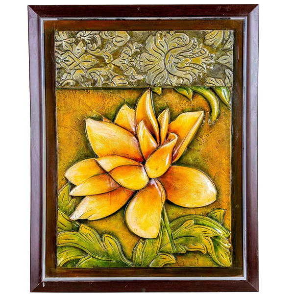 Mangala Art Flower Mural Work Wall Decor - 56x71cms (22"x28")