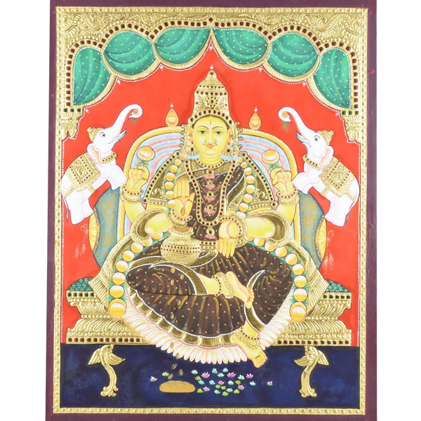 Mangala Arts Gaja Lakshmi Tanjore Painting