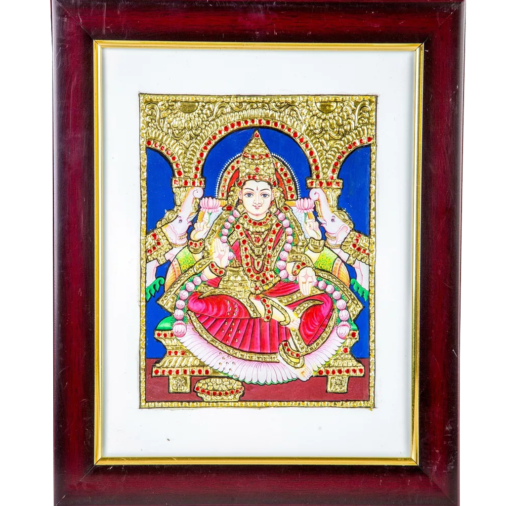 Mangala Arts Gajalakshmi Tanjore Acrylic Base Painting