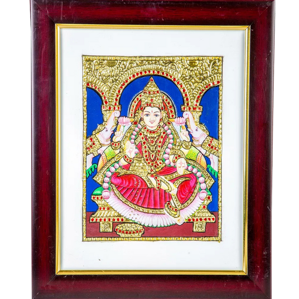 Mangala Arts Gajalakshmi Tanjore Acrylic Base Painting