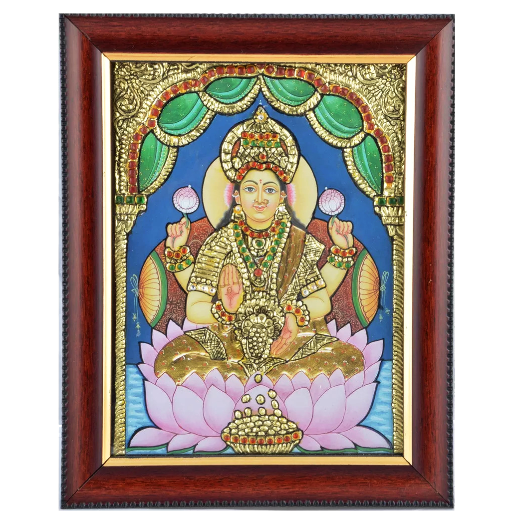 Mangala Arts Lakshmi Tanjore Acrylic Base Painting