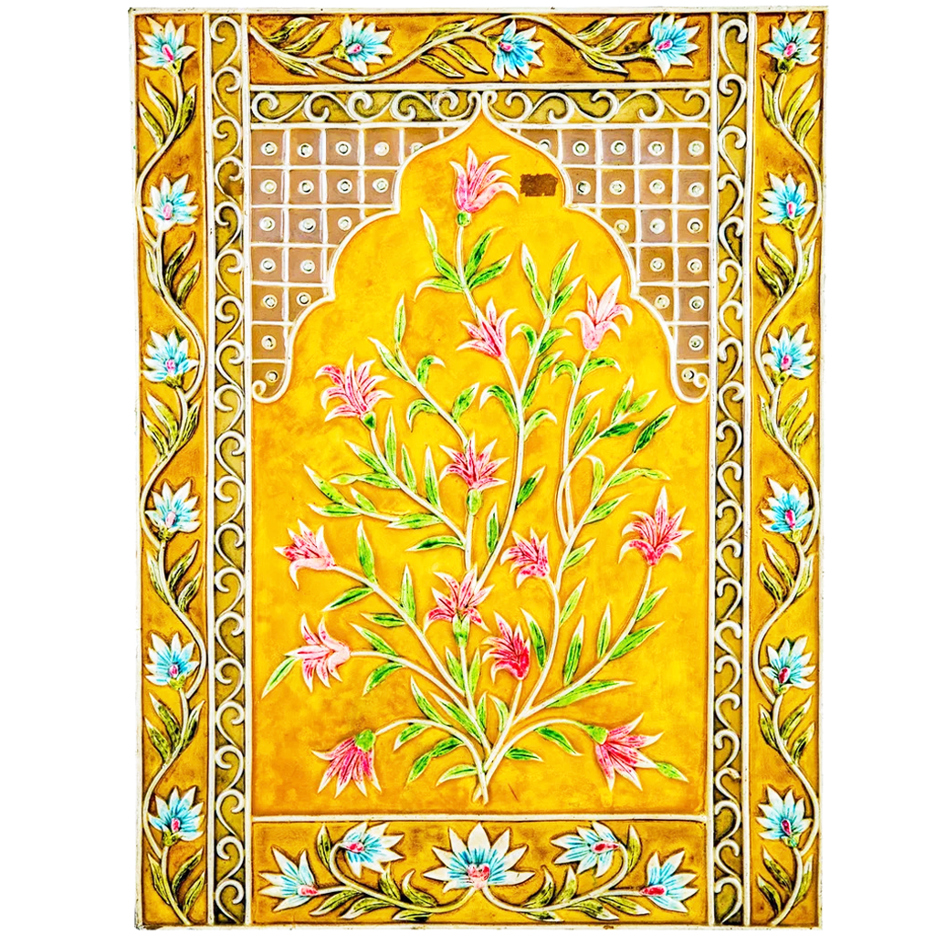 Mangala Art Plant Mural Work Wall Decor Canvas Oil Painting Without Frame - 60x46cms (24"x18")