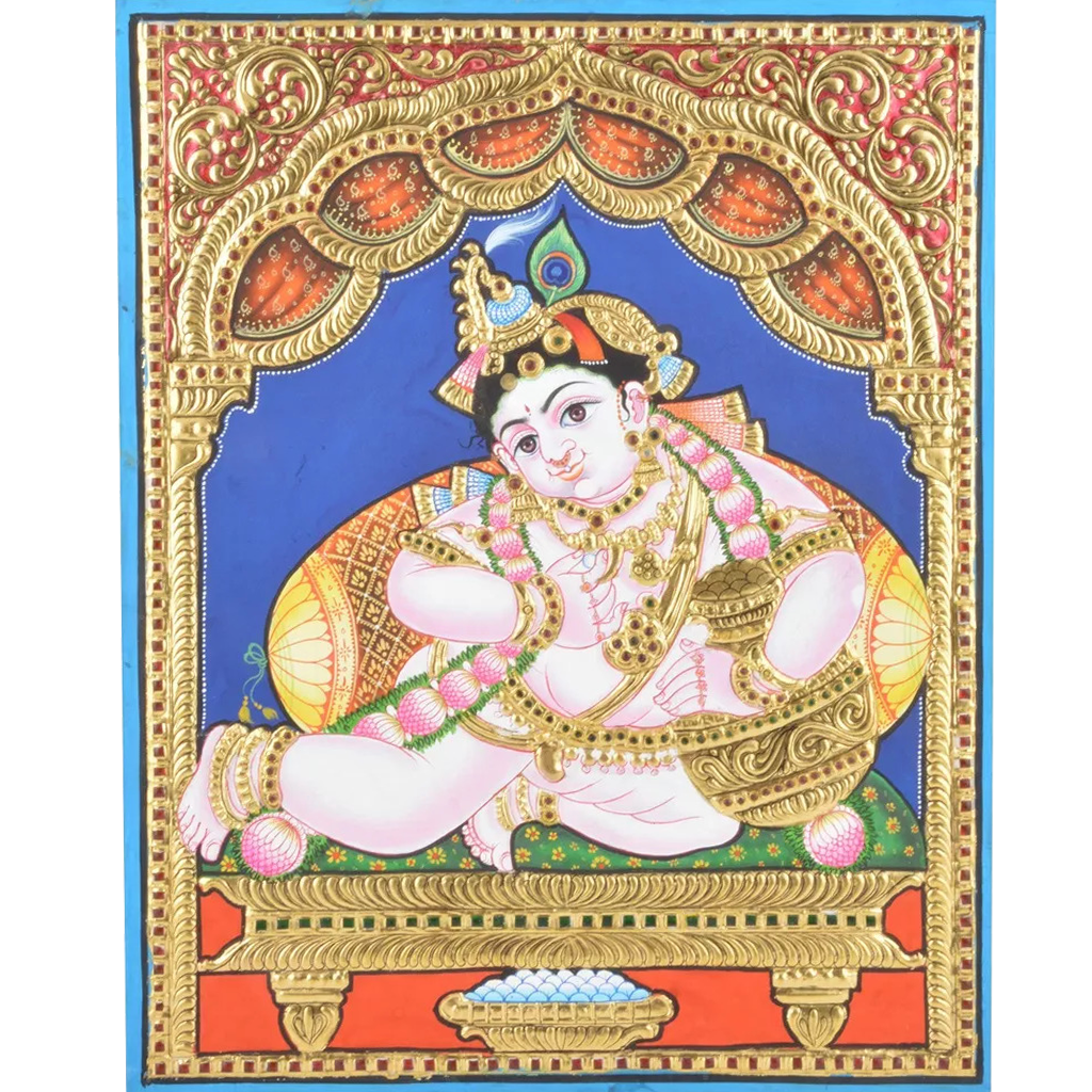 Mangala Arts Pot Krishna Tanjore Paintings