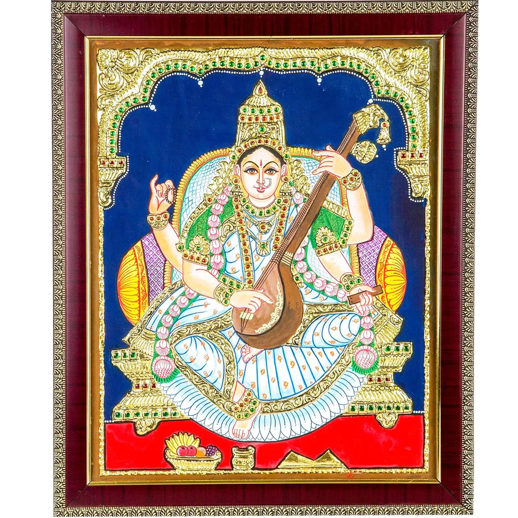Mangala Arts Saraswathi Tanjore Painting